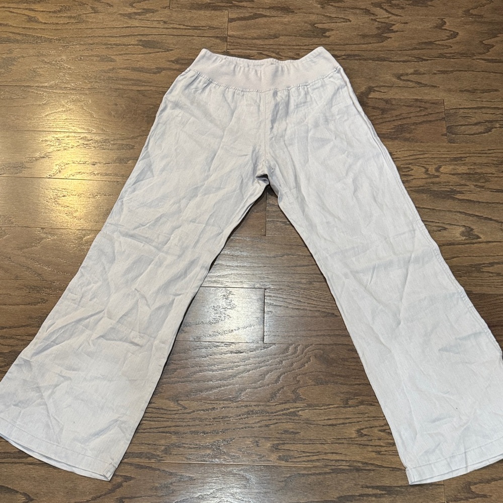 Calvin Klein Women’s Light Gray Wide-Leg Pants